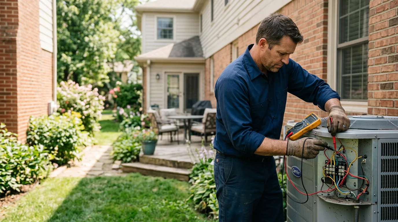 HVAC technician working near Belmont, NY